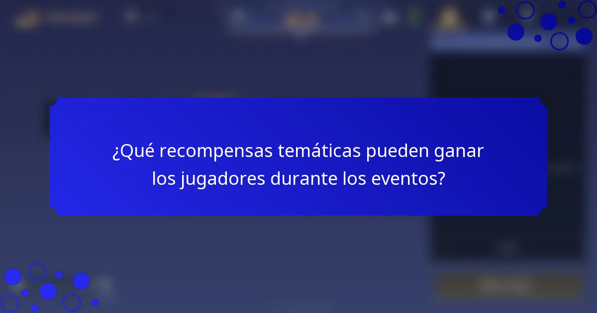 ¿Qué recompensas temáticas pueden ganar los jugadores durante los eventos?
